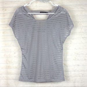 4 for $25 THE LIMITED GRAY SHEER SHIRT